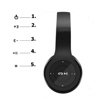 Fone de Ouvido Bluetooth: Sem Fio, Rádio FM, Entrada SD e Microfone – Som Hi-Fi e Design Dobrável Envio Aleatorio