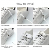 Cadarços Redondos Elásticos para Adultos com Travas de Metal Anti Solto para Esportes