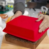 Forma De Bolo De Silicone Vermelha