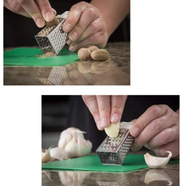 3 Peças Mini Ralador Quatro Faces Multifuncional Descascador