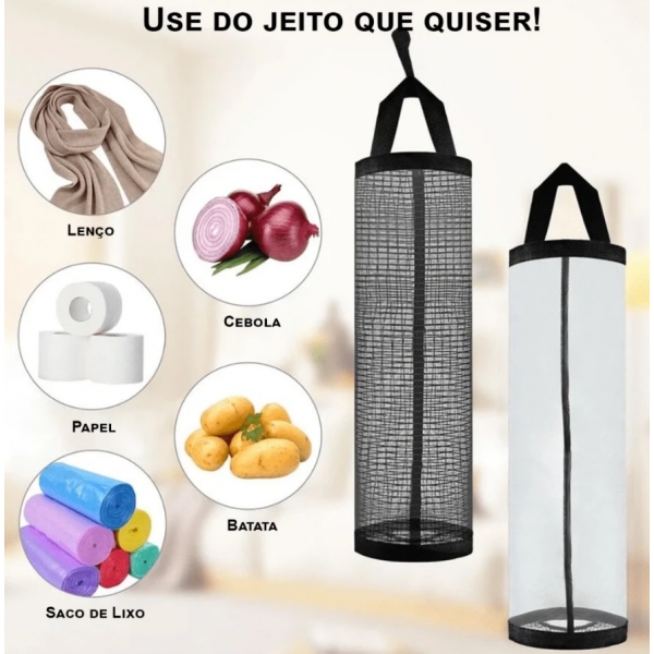 organizador de sacolas de compras/Dispenser/Bolsa Organizadora De Plástico Para Armazenamento De Sacolas De Cozinha