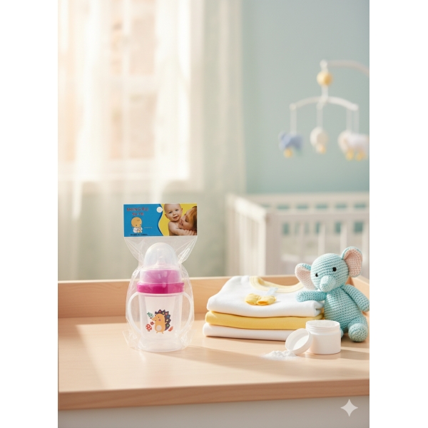 Copo de Transição Baby 220ml com Alças Laterais e Bico Macio - Ideal para Aprendizado