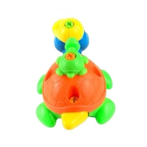 Tartaruga Didática Plástico Brinquedo Desmonta Colorido Exclusivo