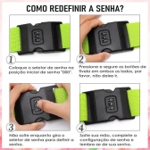 Kit 02 Cintas De Proteção Mala De Viagem C/Segredo/Codigo