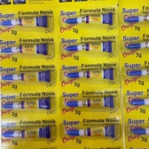 12 super cola super Bond cola tudo 3g Cartela com 12 colas