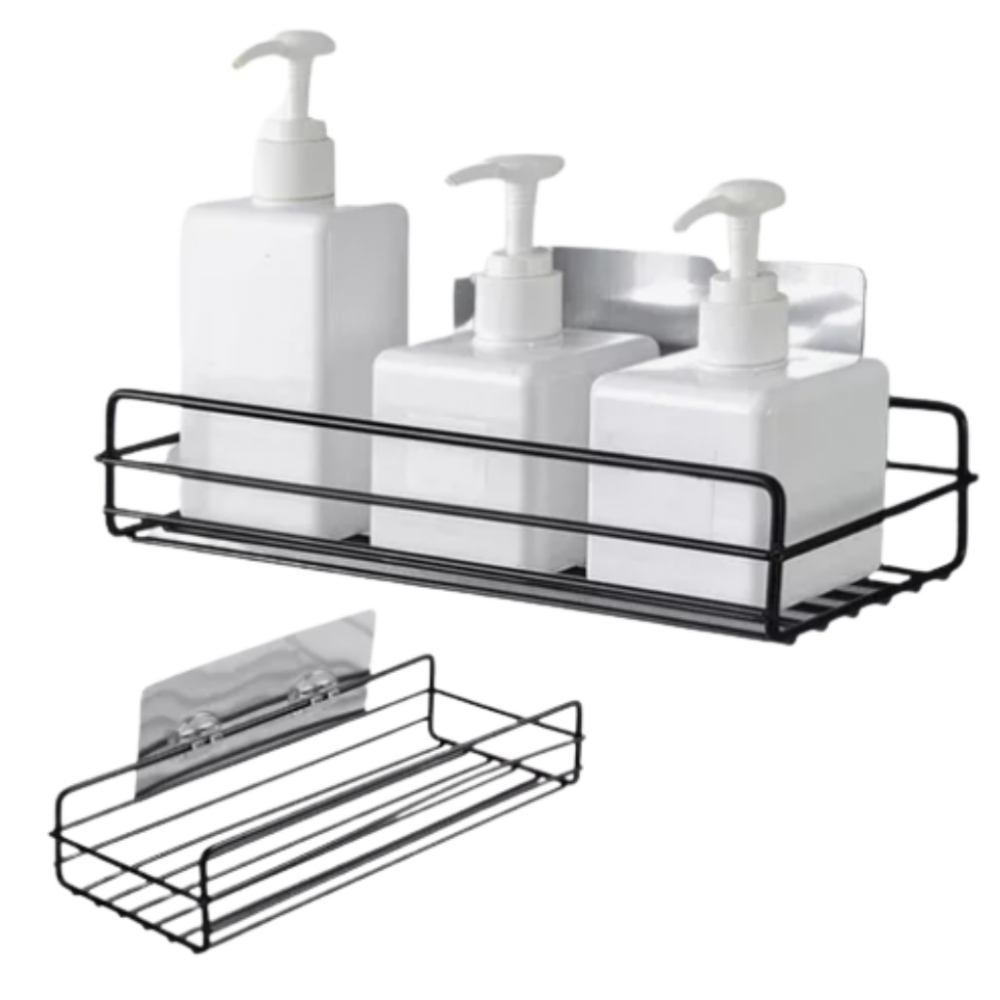 Suporte Retangular Aço Inox Organização De Banheiro Cozinha