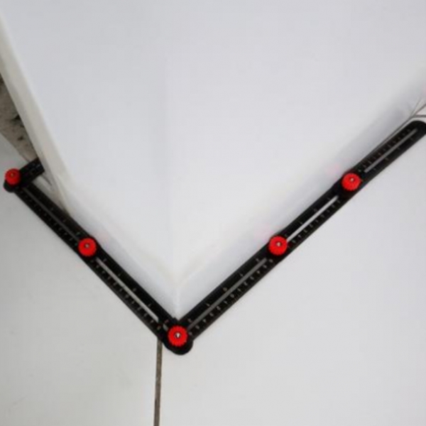 Régua Gabarito Dobrável Multiangular Esquadro Em Alumínio