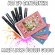 Kit 24 Canetinhas Com Livro De Colorir Capa Dura Marca Texto Duas Pontas