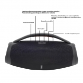 Caixa De Som Booms Box 3 33CM/120W Bluetooth Pen-drive AUX PRETO/AZUL/VERMELHO/CAMUFLADO ENVIO ALEATORIO