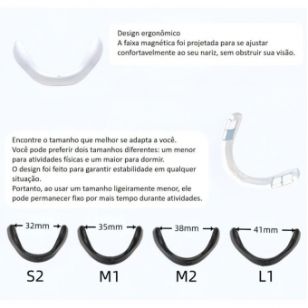 Expansor Nasal Anti-Ronco Para Respiração Silencioso e Confortável Anti-Ronco e Congestão