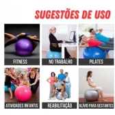 Bola de Ginástica Suíça Yoga Pilates Bola de Pilates Inflável Anti Estouro com bomba para encher