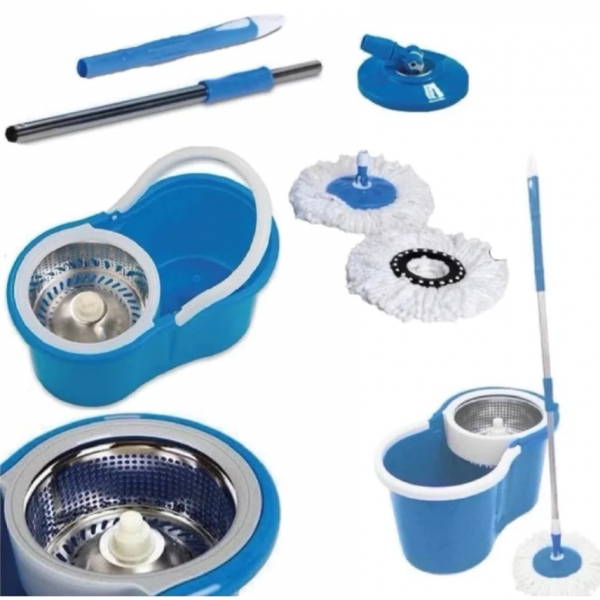 MOP INOX Giratorio (13 LITROS GRANDE) CABO FLEXIVEL SUPER ABSORVENTE Envio Aleatorio