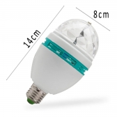 Lâmpada Led Globo Colorido Giratório Para Festa Discoteca