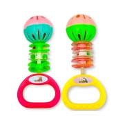 Kit 2 Chocalhos Infantis Coloridos - Estimula Audição e Coordenação Motora do Bebê