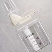 Pote Ração Hermetico Medidor Organizador Acrilico 1 Litro