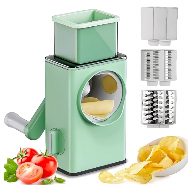 Kit Cortador Ralador Fatiador E 3 Descascadores de Legumes Inox