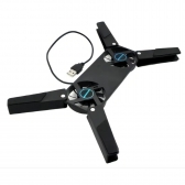 Cooler Usb Base Resfriador Portátil Notebook Aparelhos Modem Cor Preto LED Preto