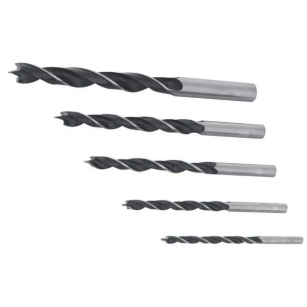 Jogo Com 5 PEÇAS De Brocas Para MADEIRA 4 Á 10mm