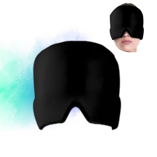 Touca Térmica Terapêutica P/ Alívio Natural Da Dor De Cabeça preta