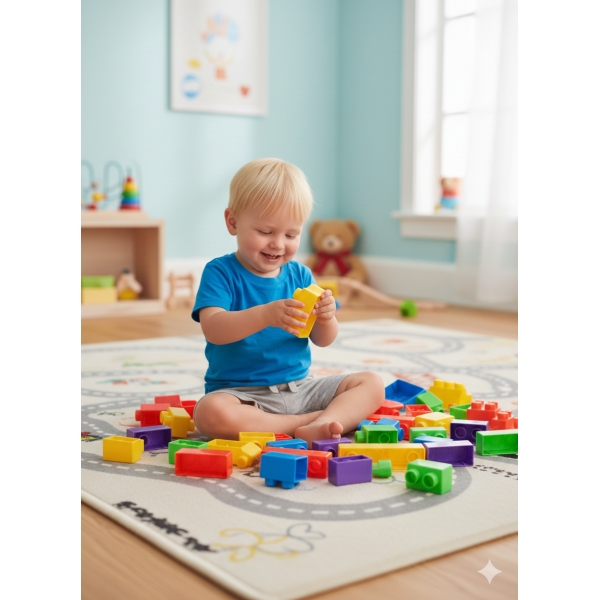 Blocos de Montar Educativos Kids - Peças Coloridas com Bolsa Prática - Estimula IQ & EQ