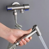 Kit Ducha Higiênica Registro Duas Saìdas Chuveirinho Com Derivação Sanitário