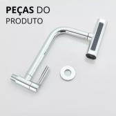 Torneira De Cozinha Cascata 360 Rotação 4 Funções Bocal De Alta Pressão Misturadora De Pia Para Cozinha Na Parede