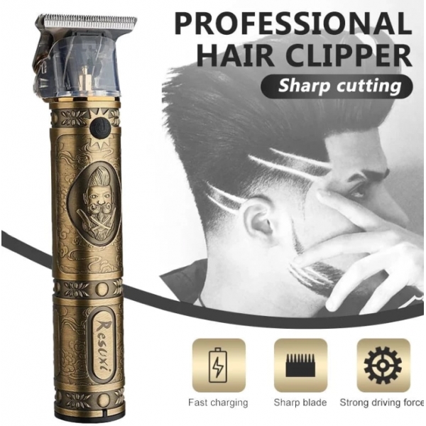 Máquina de cortar cabelo barbeiro dragão profissional elétrica bateria recarregável