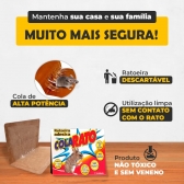 Kit 20 Unidades Ratoeira Adesiva Cola Forte Pega Rato Roedor