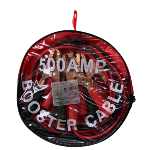 Auxiliador Partida Cabo de Chupeta Bateria Veículo Carro 500 AMP