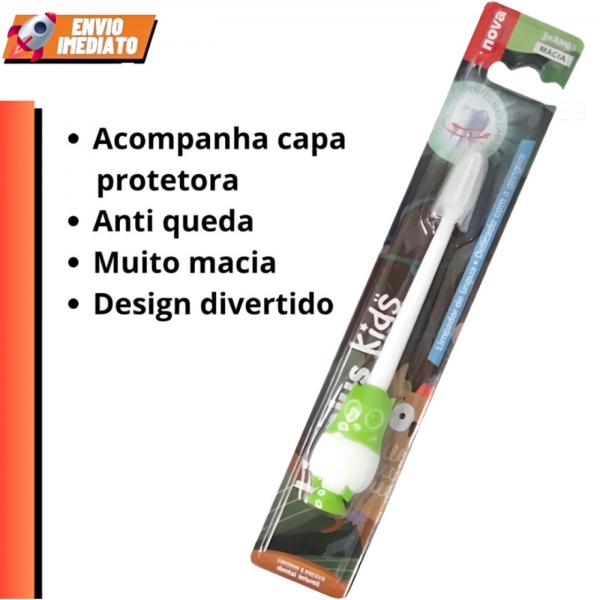 Kit Escova De Dente Macia Infantil Pacote 12 Unidades