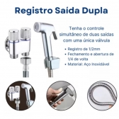 Kit Ducha Higiênica Registro Saída Dupla 1/2 Chuveirinho