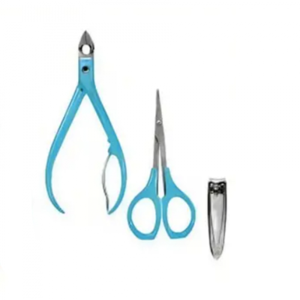 Kit Manicure 3 Peças Unhas Cuidado Mulher Feminino Rápido e Prático