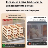Porta Ovos Deslizante Organizador Para Geladeira De 4 Camadas Automática Rolantes