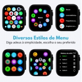 Relógio Smartwatch T10 Ultra 2 Big Preto Display 2.19 55mm Inteligente Bluetooth Esportivo