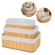 Kit 3 Cestos Organizador De Bambu Multiuso Com Forro