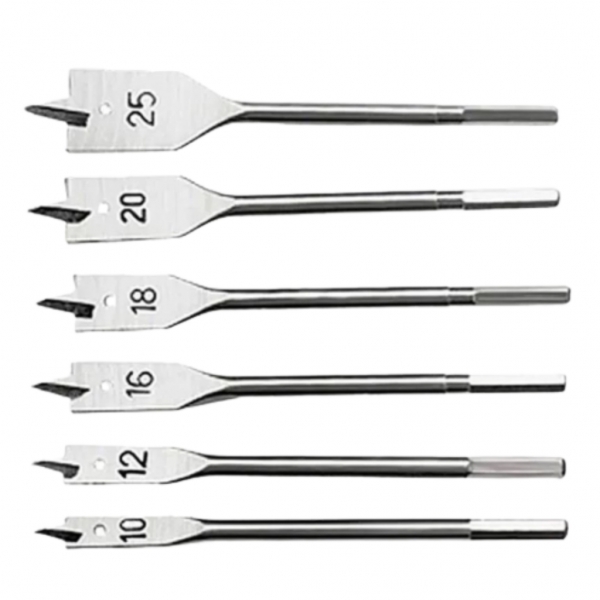 Jogo de Broca Chata para Madeira com 6 Kit Brocas Chata Madeia Marcenaria Móveis