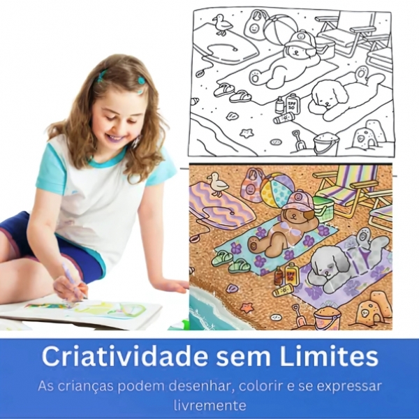 Kit 2 Livro Bobbie Goods + 36 Canetinhas Coloridas Pintar Diversão