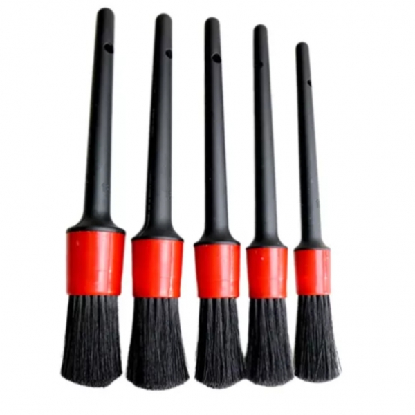 Kit 5 Pincéis Lavagem Detalhamento Automotivo Cerdas Firmes 4.0