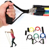 Kit 11 Elastico Extensor Treino Funcional Academia Em Casa Ginastica