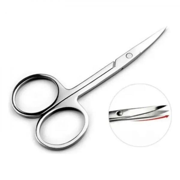 Tesoura Para Unhas Ponta Curva De Inox 9Cm