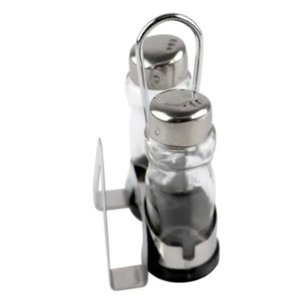 Jogo Galheteiro De Saleiro E Pimenteiro Com Porta Guardanapo