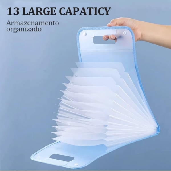 Pasta Sanfonada Com 12 Divisórias Pasta Prancheta Tamanho A4 Escritório Escolar