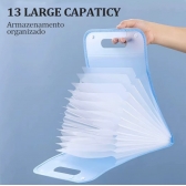 Pasta Sanfonada Com 12 Divisórias Pasta Prancheta Tamanho A4 Escritório Escolar