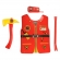 Kit Bombeiro Com Colete + Machado + Radinho Vermelho