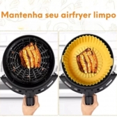 Forma Silicone para Air Fryer Assadeira Cesto Fritadeira Elétrica De 16cm