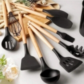 Kit Utensílios Conjunto De Cozinha Com 7 Peças Silicone Colorido