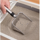 Prática Pá De Aço Inoxidável Para Animais De Estimação Confortável Scooper De Ninhada De Gato De Superfície Aumentada