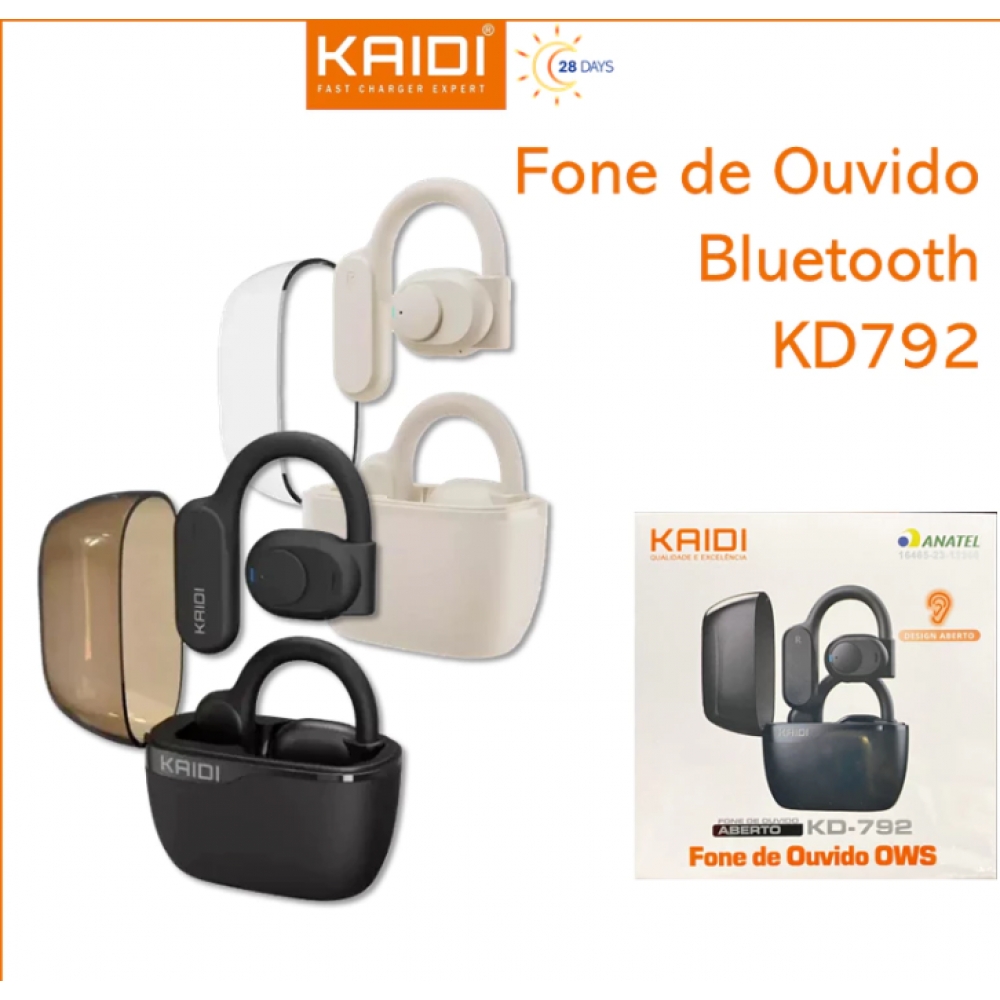 Fone de Ouvido Sem fio Bluetooth TWS Bateria de Longa Duração Kaidi KD-792