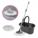 Mop Giratorio Balde 9 Litros Com Cesto Inox Cor Preto