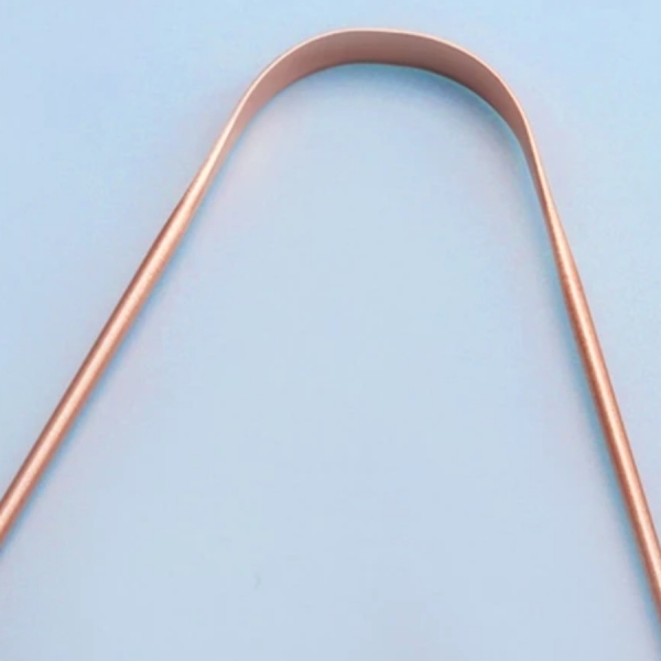 Limpador Raspador De Língua 100% Cobre Puro Ayurveda - Modelo Premium